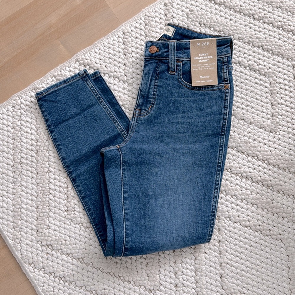 NWT Madewell Curvy Roadtripper Skinny Fit Jeans 26P